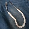 Einfache Runde Perlen Hosenkette Taillenkette Knochen Jeans Anhänger