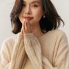 Qinghe 100% Pure Cashmere Women's Sweater - Ultra Soft Luxury Winter Pullover