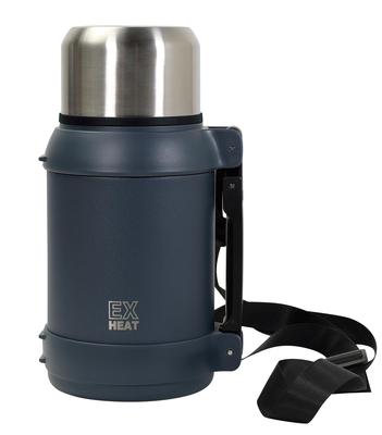 Perlmutt Metall Große Kapazität Edelstahl Wasserflasche, 1500ml, 1,5L, Marineblau, Exheat, HC-906