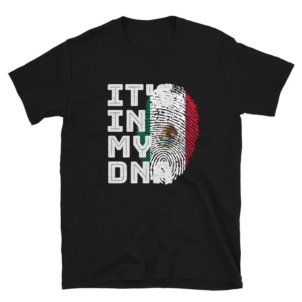 It s In My DNA Mexico Flag Fingerprint T-Shirt L