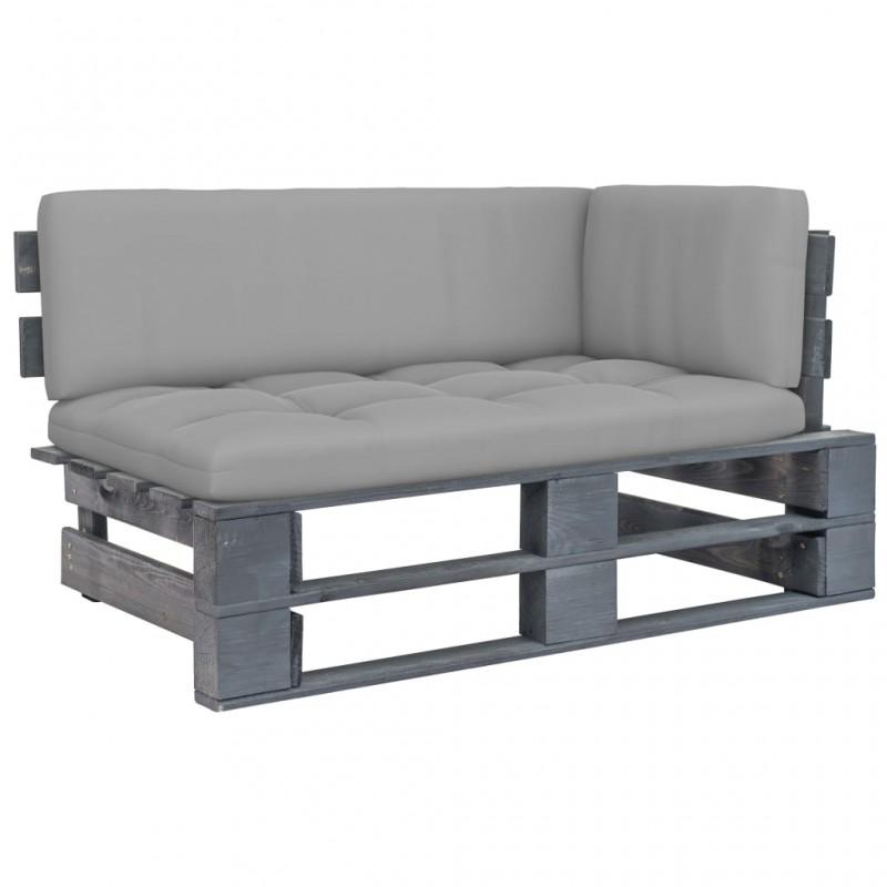 Day and Night - Day and Night Corner Garden Sofa Made of Gray Impregnated Pine Wood Pallets