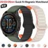 QuickFit 20mm 22mm 26mm Armband Kompatibel mit Garmin Fenix 8 7X 7 7S Silikon Magnetisches Armband Fenix 5X 5S Plus 3HR
