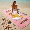 Custom Name Garfield Hug Stylish Digital Printing Beach Towel Quick‑Drying Absorbent Blanket for Beach Pool Gym Travel