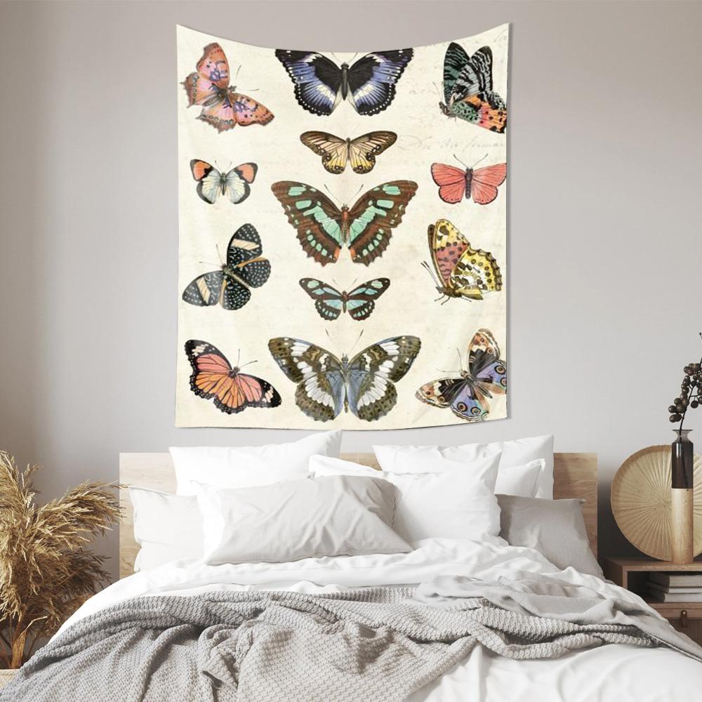 Dancing Butterflies  Exquisite Butterfly Pattern Wall Hanging Tapestry 100X70CM