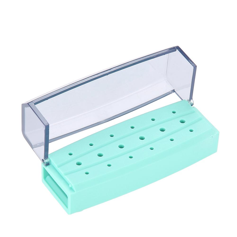 18 Holes Cleaning Box Case Dental Bur Burs Block Holder Autoclavable Dentist Tool GreenS015C