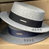 White French Autumn and Winter Flat Top Woolen Top Hat Women's Flat Edge Small Edge British Big Head Circumference Men's Versatile Camel Black