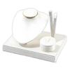 Jewelry Presentation Stand Featuring PU Leather Construction Ideal For Professional And Home Use