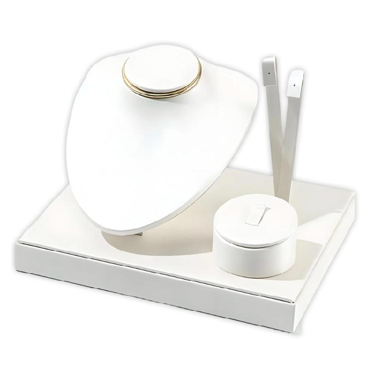 Jewelry Presentation Stand Featuring PU Leather Construction Ideal For Professional And Home Use
