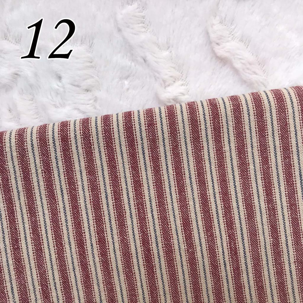 בד משבצות פסים 13 צבעים בד יפני צבוע בחוט בד DIY תפירה ידנית טלאים חבילת בד 100% כותנה