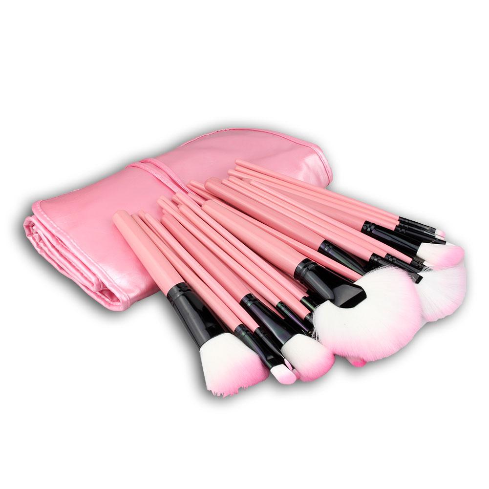 32pcs Portable Face Foundation Powder Eyeshadow Blusher Lip Make Up Beauty Brush Set Kit