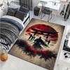 Multiple Sizes Japanese Bushido Printed Carpet for Living Room Bedroom Sofa Home Decor Non-slip Floor Mat Modern Carpet