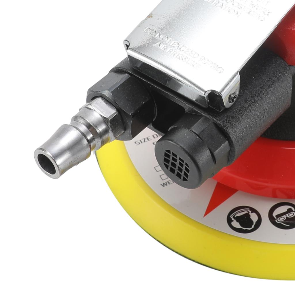 Pneumatic Sander 6 Inch Polishing Sanding Waxing for Car Wall Wood Metal 10000RPM Red