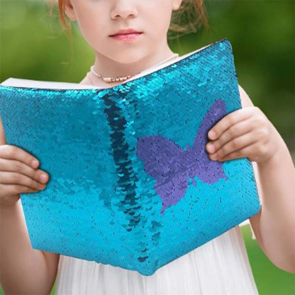 

8,5*5,5-дюймовый флип-блокнот с блестками, фиолетовый, синий, для письма, рисования, путешествия, подарка, офиса