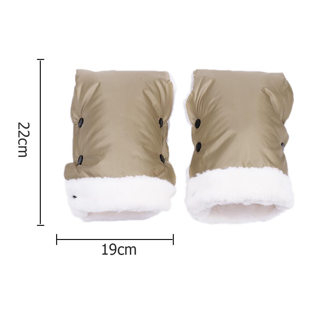 Winter Warm Stroller Gloves Waterproof Strollers Fleece Hand Muff Windproof Infant Clutch Cart Gloves Winter Supplies
