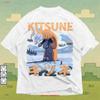 Kitsune Kawaii Japanese Fox T Shirt Funny Tokyo For Animal Lovers Cute Silly Vintage Streetwear Unisex Comfortable