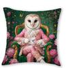 1/4pcs Vintage Royal Animal Gentleman Fox Owl Squirrel Decorative Throw Pillow Covers Floral Garden Tea Party Cushion Cases