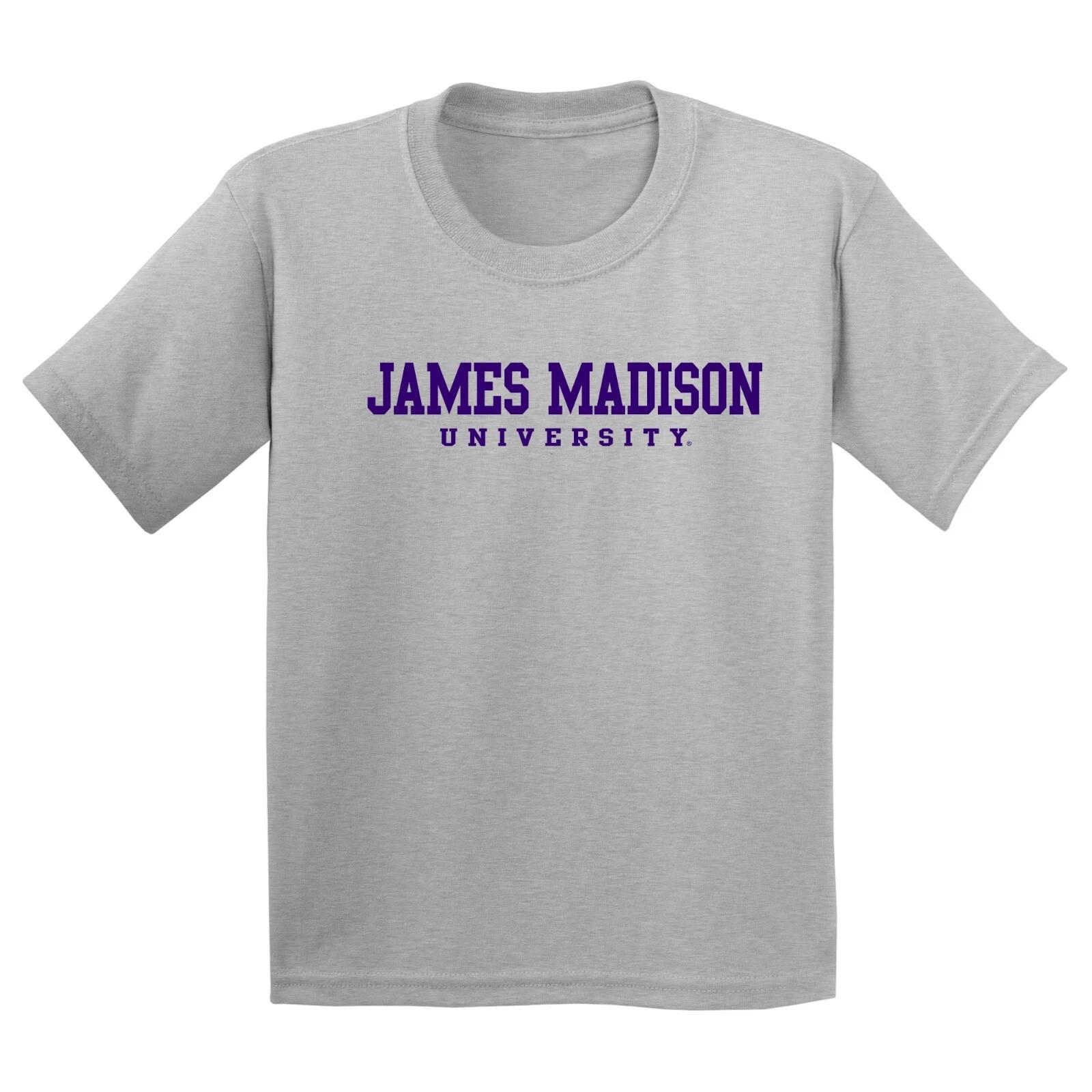 James Madison Basic Block Youth T-Shirt - Sport Grey 4XL