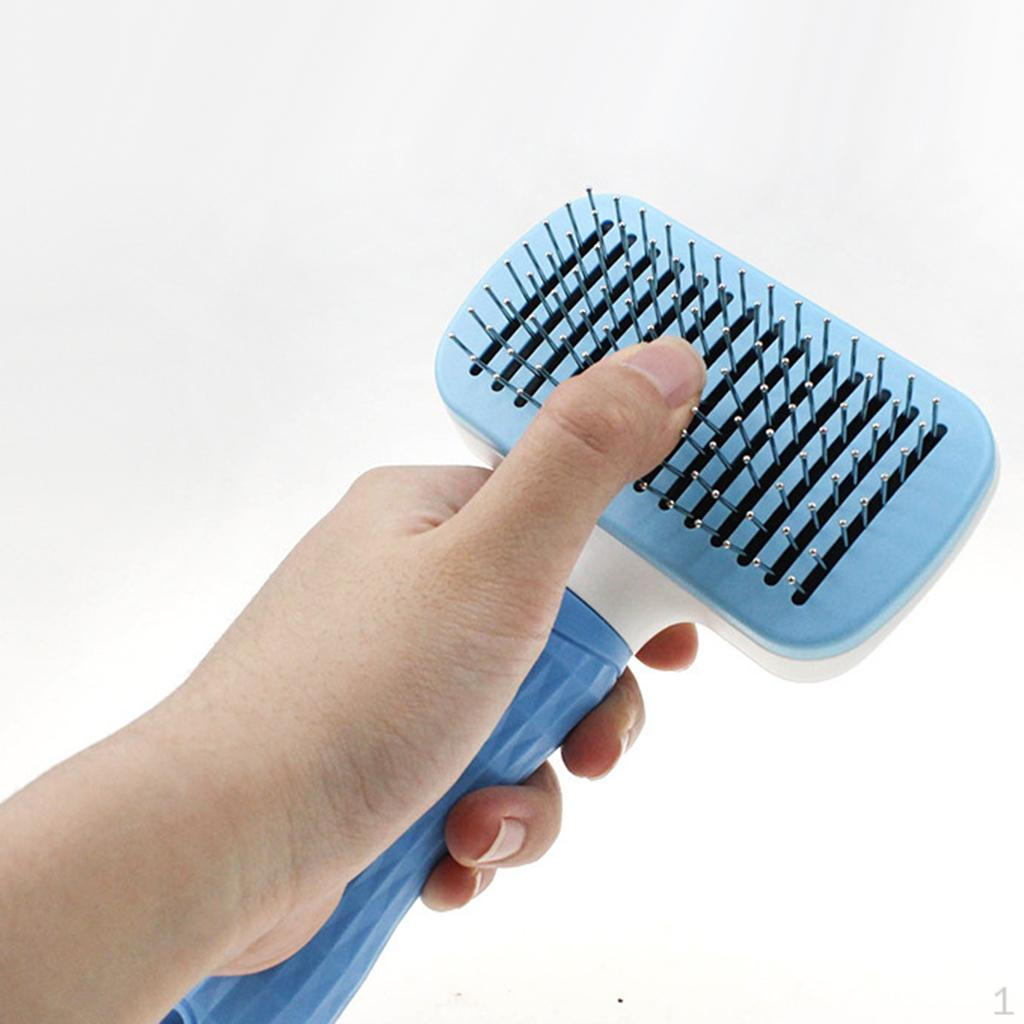 Durable Slicker dog and cat Grooming Brush, Self Cleaning Pet Shedding Tool Comb for Small