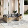 VidaXL Garden Lounge Set with Cushions 6 Pcs, Patio Sofas, Patio Furniture Set, Outdoor Furniture, Beige 3227102