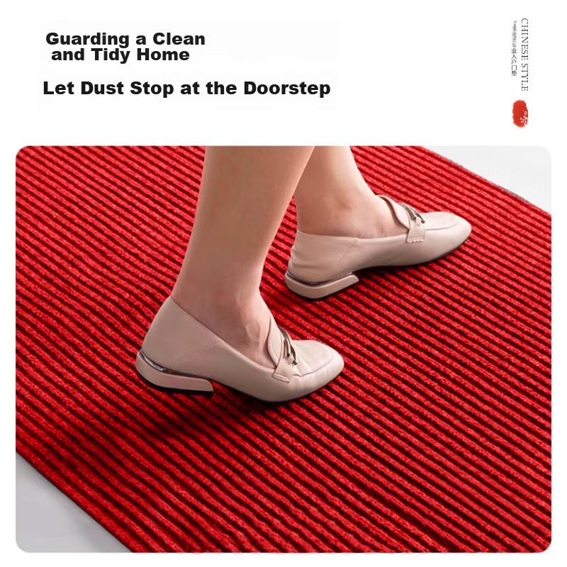 Qiqijia Entrance Door Mat, Non-Slip Doormat at Entryway, PVC Foot Mat, Dirt-Resistant Carpet Doormat, Cuttable Pad