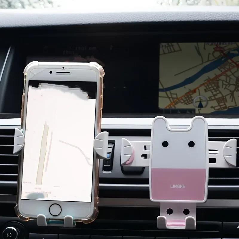 A convenient stand for placing mobile phones while driving, a beautiful cartoon stand, and a cute rabbit mobile phone stand