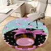 Pink Afro Girl Chair Mat - Round Carpet for Home Decor, Office, Living Room, Bedroom Gift0505b