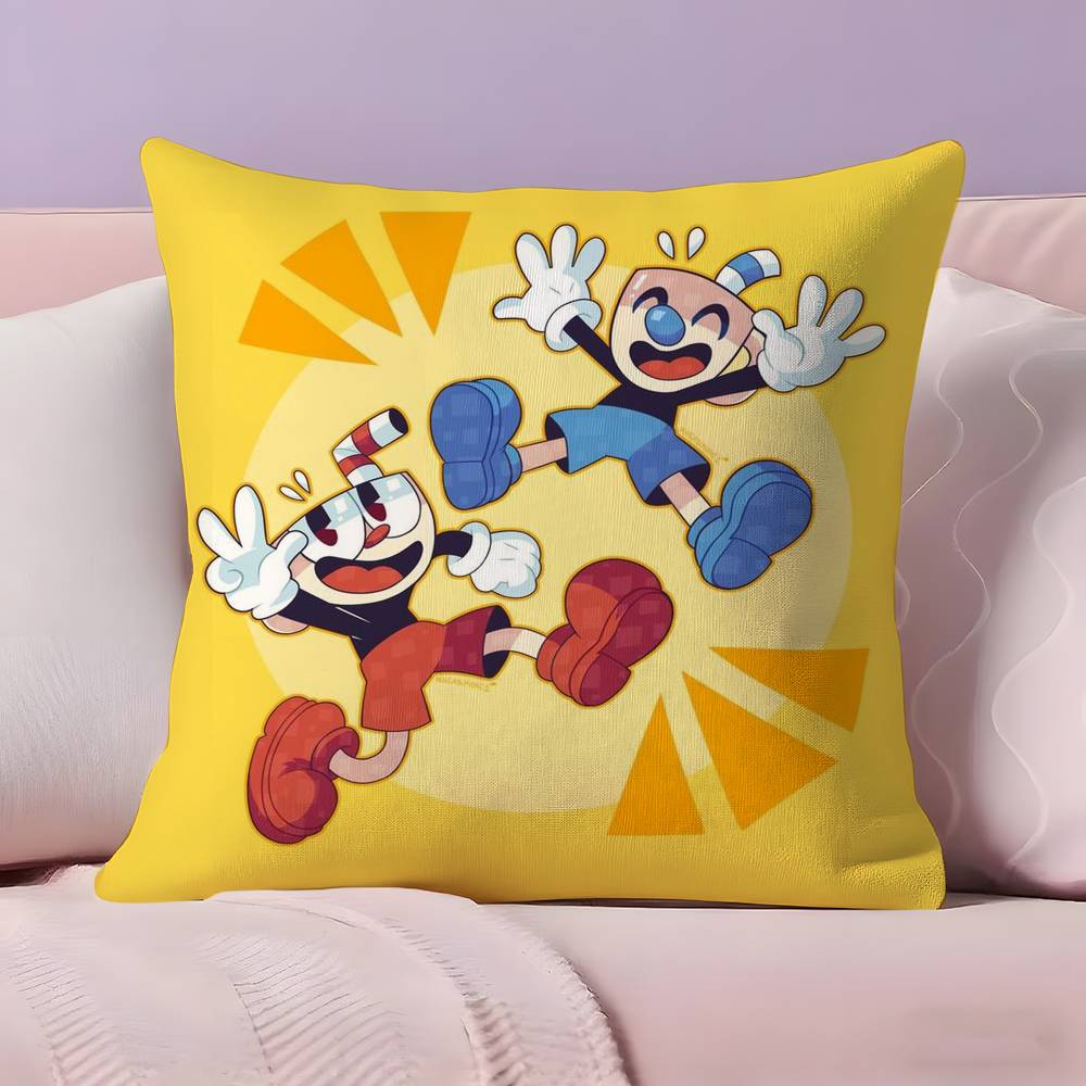 Classic Cute Game C-Cuphead Pillow Case  Ultra Soft Skin Friendly Fabric Cloud Like Comfort & Concealed Zipper