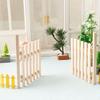 Natural Wood Dollhouses Garden Barrier Doors Safe for Children in 1/12 Scale Mini Ornament