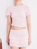 As If Cali Lovely Eyelet Cancan Mini Skirt Pink
