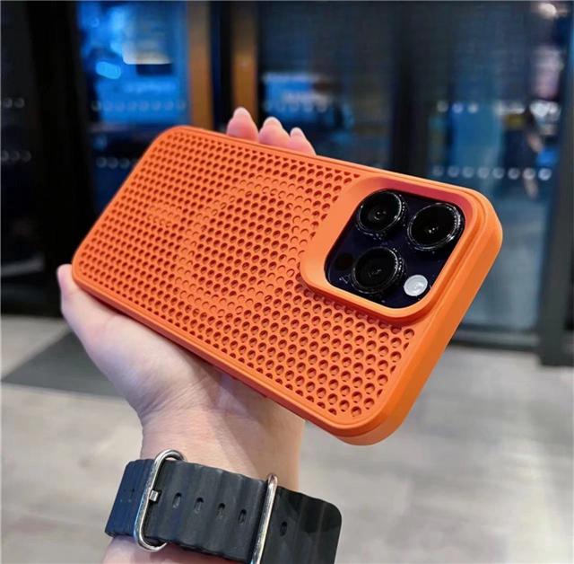 For iPhone 16 Pro Max Luxury Magsafe Magnetic Heat Dissipation Mesh Phone Case For iPhone 11 12 13 14 15 16Plus Protective Cover