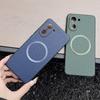 With Magsafe Magnetic Plain Leather Lychee Case For OnePlus Nord 5 4 CE 5 One Plus 13s 13T 13R 13 Ace 5 Camera Protect Cover