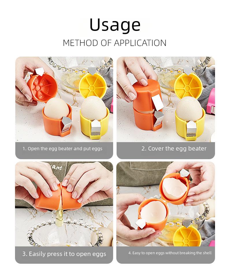 Kompaktní šlehač vajec a otvírák skořápek pro kuchyň