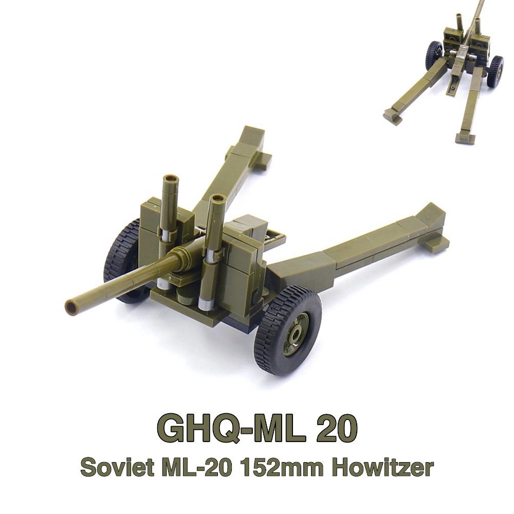 WW2 88mm Flak Gun Cannon Rocket Artillery Military Army War Weapons Soldier MOC Playmobil Model Building Block Children Kid Toy