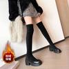 Suede thin elastic boots women's autumn and winter 2026 new heightening boots thick-soled waterproof table over the knee boots
