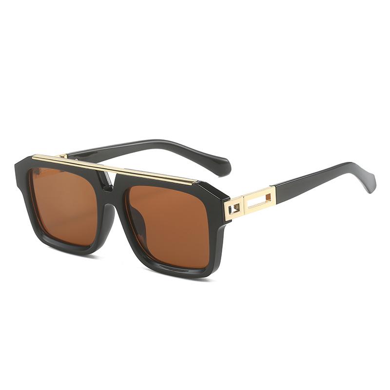 JYL Sunglasses Double Bridge Men Uv Protection Square Metal Use RY421 A-16504 сапфир синий