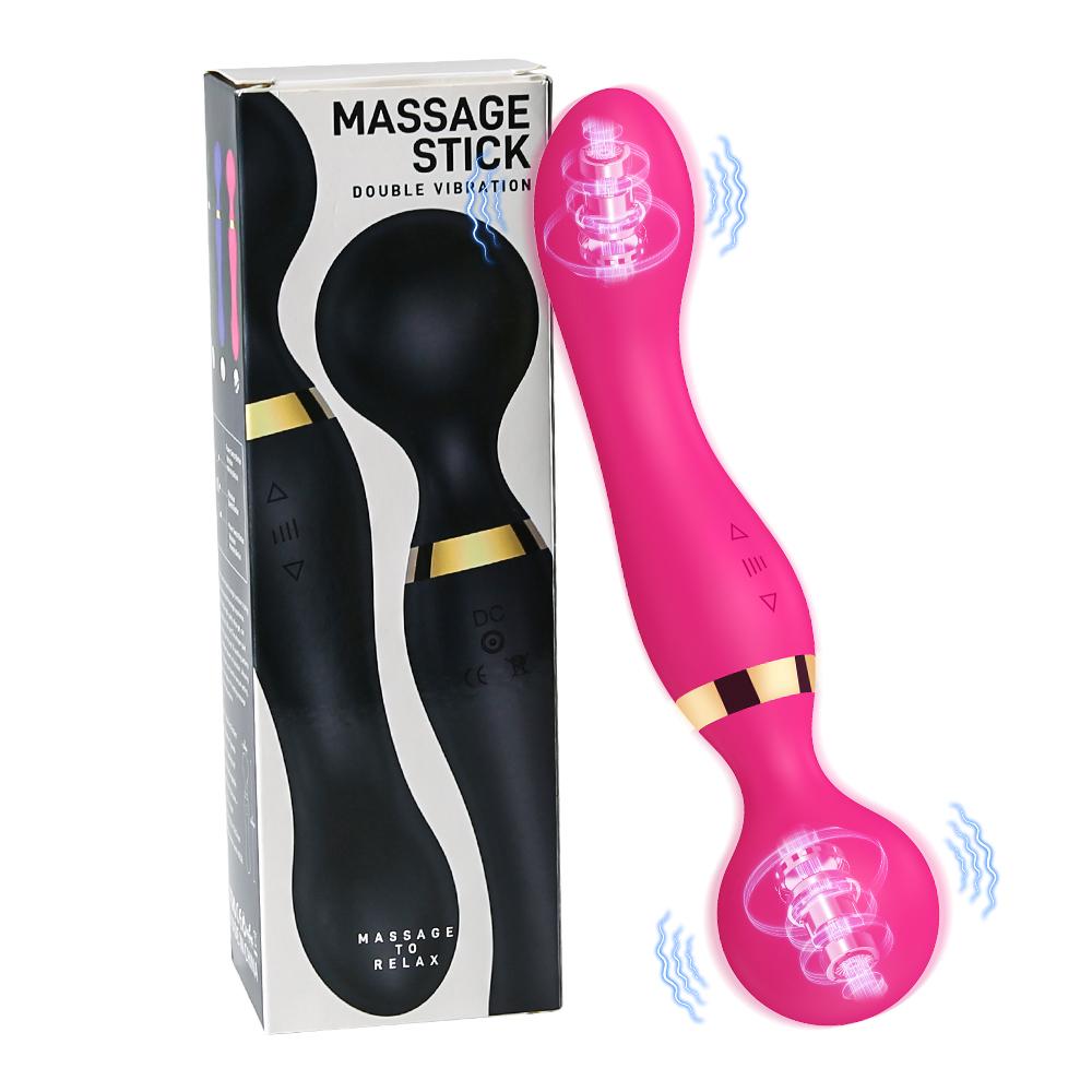 Double Head Powerful Clit Vibrators for Women AV Magic Wand Massager Dildo G Spot Orgasm Clitoris Stimulator Masturbator