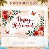 Retirement Occasion Display Vintage Floral Design Retirement Party Background Retirement Celebration Background