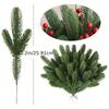A Selection of 60 Artificial Pine Trees, with Plastic Green Pine Branches for DIY Christmas Decoration, Winter Tabletop Plants