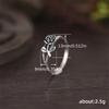 Vintage-style Distressed Flower Ring With 3D Rose, Classical Slim Band Ring, Charming Temperament Index Finger Ring