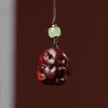 Red Sandalwood Heart Rabbit Phone Charm Pendant Keychain