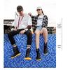 Unisex Mid-Calf Waterproof Rain Boots: Non-Slip, Wear-Resistant Rubber Shoes for Outdoor, Kitchen, Car Wash & Sports. Pull-On Style.