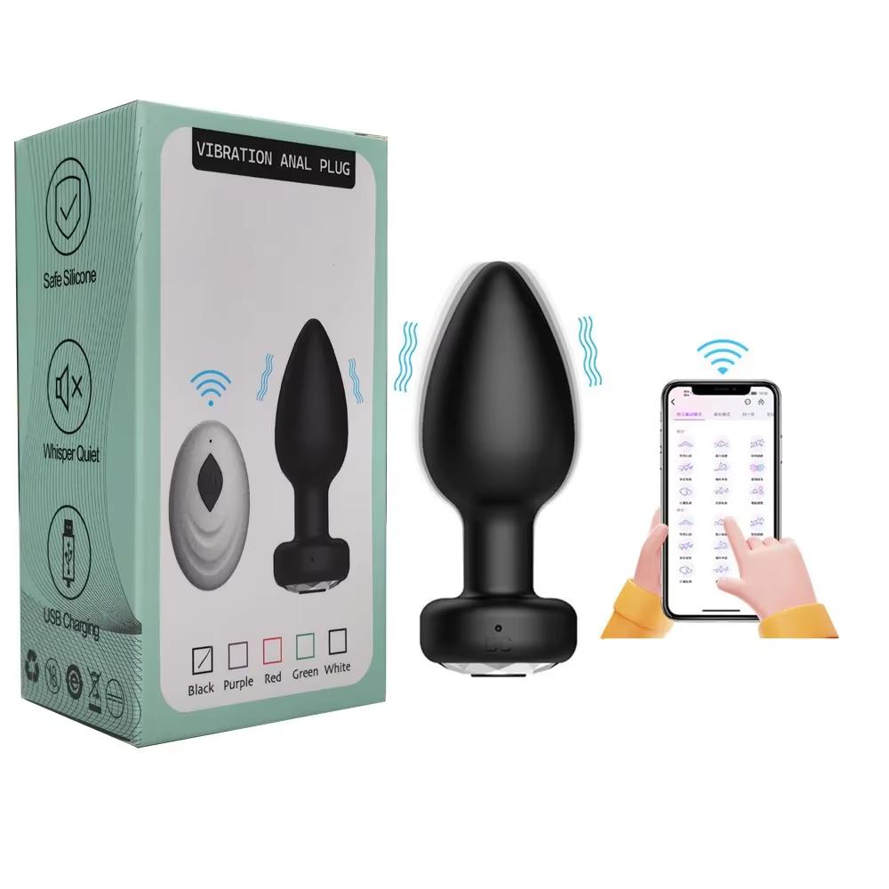 Portable Remote/APP Control Anal Vibrator Wireless Bluetooth Butt Plug Stimulator Male Prostate Massager Adult Sex Toys for Man Gay Game Anal Dilator