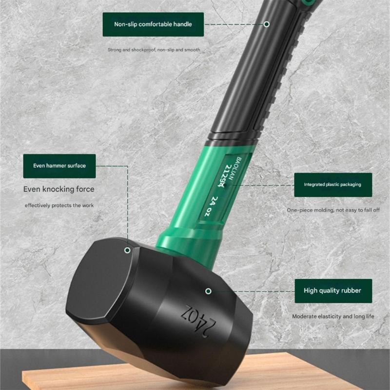 Shock Absorbing Rubber Mallets With Industrial Construction Suitable For Flooring Tile Furniture Assembly Home Projects