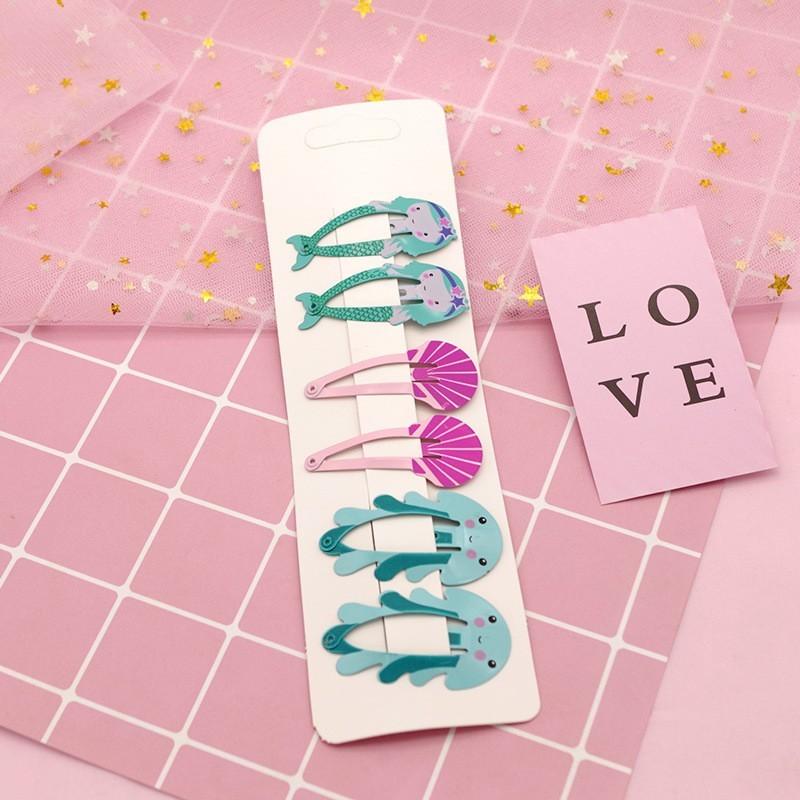 6PCS Lovely New Printed Cute Fruit BB Clips Hairpins Girls Hair Accessories Children Headwear Baby Hair Clips Headdress