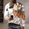 Men Plus Size Crew Neck Long Sleeve Shirt Black Gothic Skull Cross Rose Graphic Casual Street Style Top