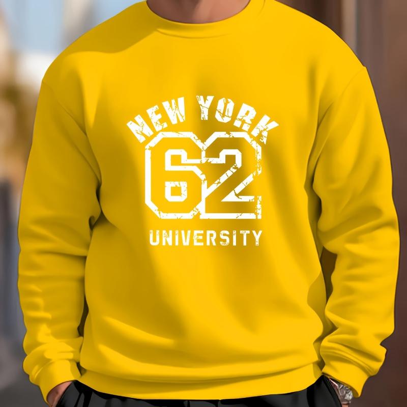 

Vintage Style & Cozy, Men s Crew Neck Sweatshirt, Perfect for Casual Dates & Coffee Run S