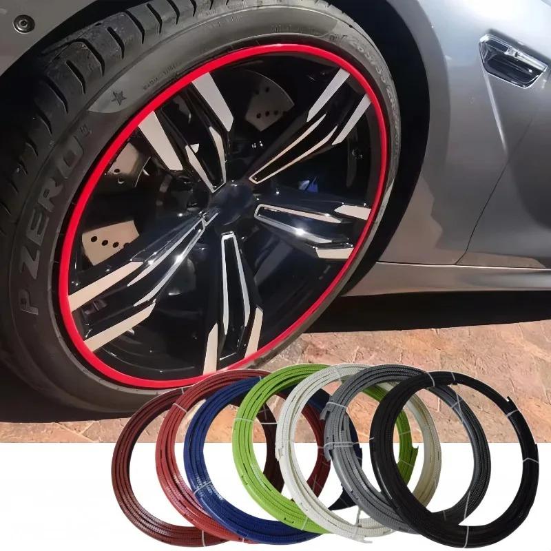 4 pezzi/set Automobile Per Cerchioni Ruote da 14-24 pollici Strisce Cerchio Decorativo Protettivo Antigraffio