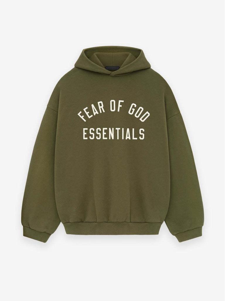 2024FW Essentials Geprägter Schwerer Fleece-Hoodie