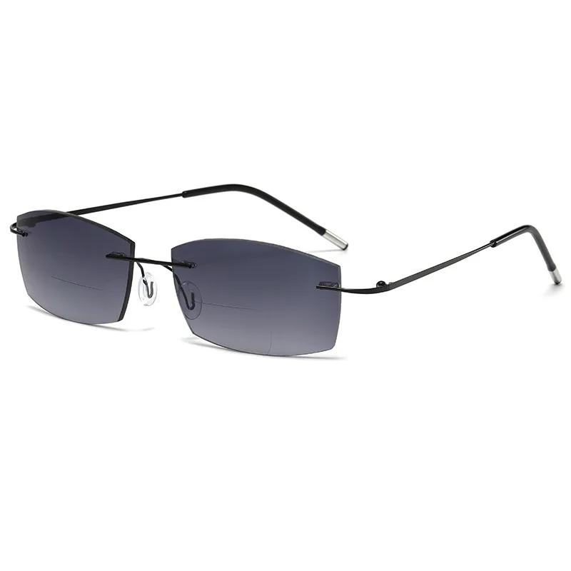 

Bifocal Glasses Men s Frameless Reading Glasses Men s Sunglasses Binocular Glasses +1.0 +2.0 +3.0 Men 1.5 чорний