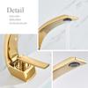 Golden Polished Bathroom Vanity Faucet Single Handle Hot and Cold Water Mixier Sink Faucet Deck Mount Crane